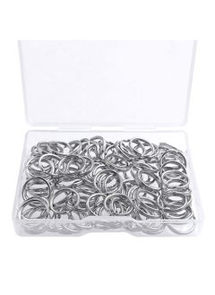 100 Pcs Split Ring Small Key Rings Bulk Split Keychain Rings Diy Craft Metal Keychain Connector Accessories (12Mm)