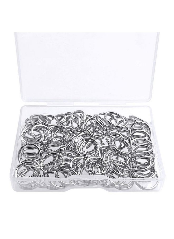 yuntop - 100 Pcs Split Ring Small Key Rings Bulk Split Keychain Rings Diy Craft Metal Keychain Connector Accessories (12Mm) - Image 1
