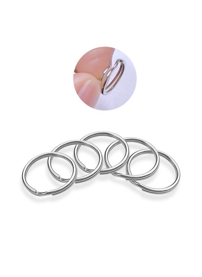 yuntop - 100 Pcs Split Ring Small Key Rings Bulk Split Keychain Rings Diy Craft Metal Keychain Connector Accessories (12Mm) - Image 1