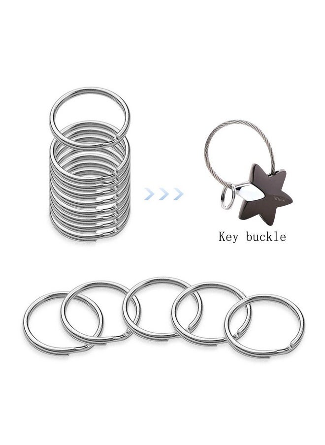 yuntop - 100 Pcs Split Ring Small Key Rings Bulk Split Keychain Rings Diy Craft Metal Keychain Connector Accessories (12Mm) - Image 1