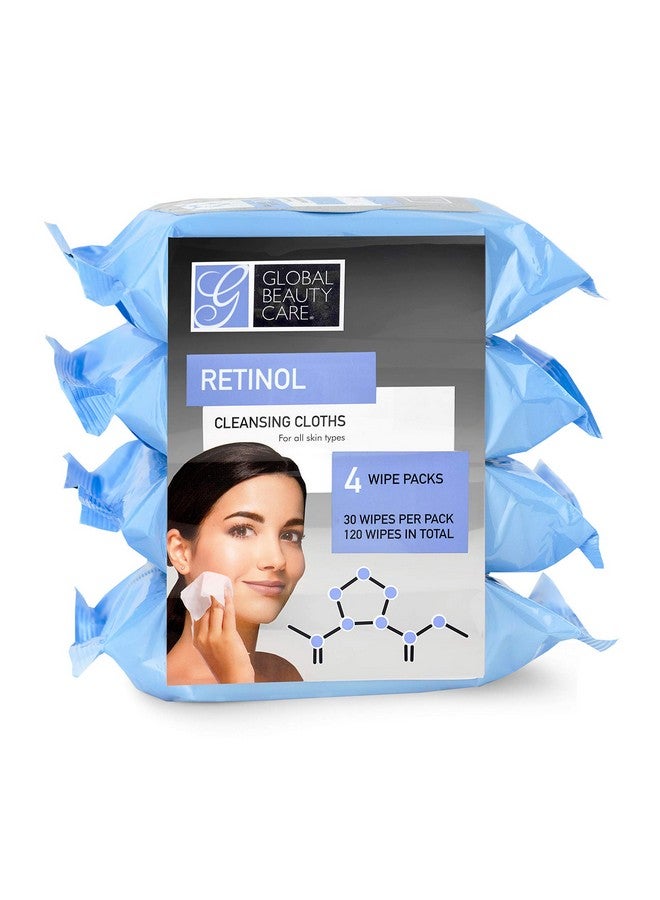 Global Beauty Care Cloth Cleansing Wipes - 120 Count 4-Pack (Retinol)