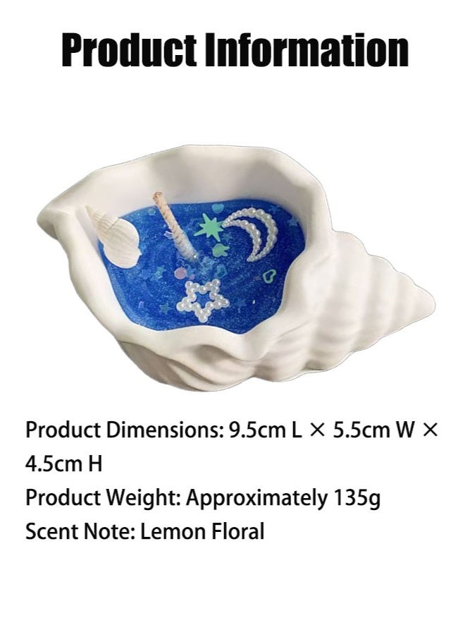 Candles for Home Scented, Decorative Seashell Aroma Candle, Aromatherapy Jar Candles for Home,  Modern Home Accent with Pleasant Scent（lemon scent） - Image 2