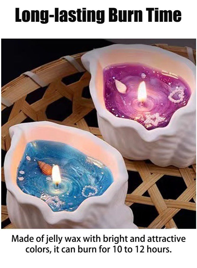 Candles for Home Scented, Decorative Seashell Aroma Candle, Aromatherapy Jar Candles for Home,  Modern Home Accent with Pleasant Scent（lemon scent） - Image 3