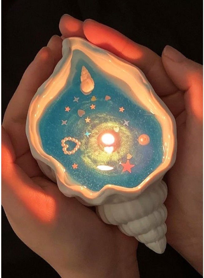 Candles for Home Scented, Decorative Seashell Aroma Candle, Aromatherapy Jar Candles for Home,  Modern Home Accent with Pleasant Scent（lemon scent） - Image 4