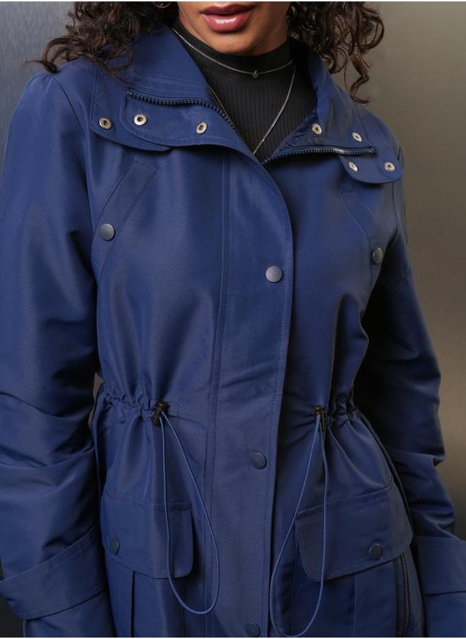 Tokyo Talkies Regular Fit Longline Utility Jacket with String by Styli  - Image 5