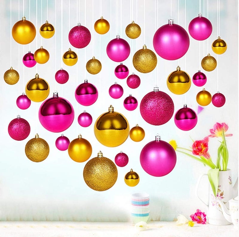 ALIMITOPIA 24pcs Christmas Ball Baubles 1.2 inches Shatterproof Plastic Hanging Balls Pendant for Tiny Xmas Tree Decoration (Tiny Size;Brown) - Image 5
