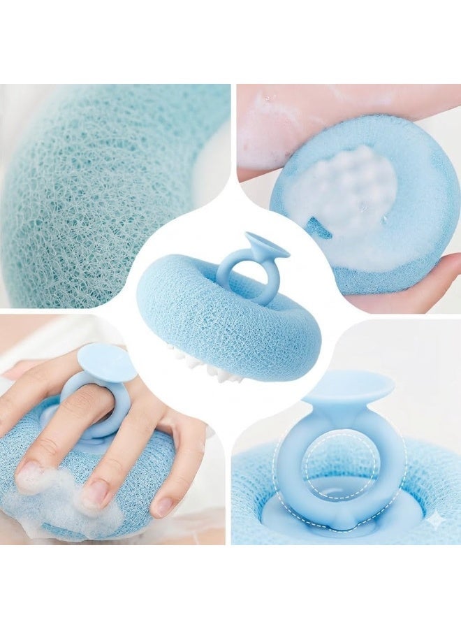 BIGTHREE Bath Ball, 2-in-1 Sunflower Suction Cup Bath Ball, Bath Sponge Brush Baths Loofah with Suction Cup, Exfoliation, Back Scrub, Baths Rub, Versatile Massage Bath Sponges Balls for Women and Men - Image 5