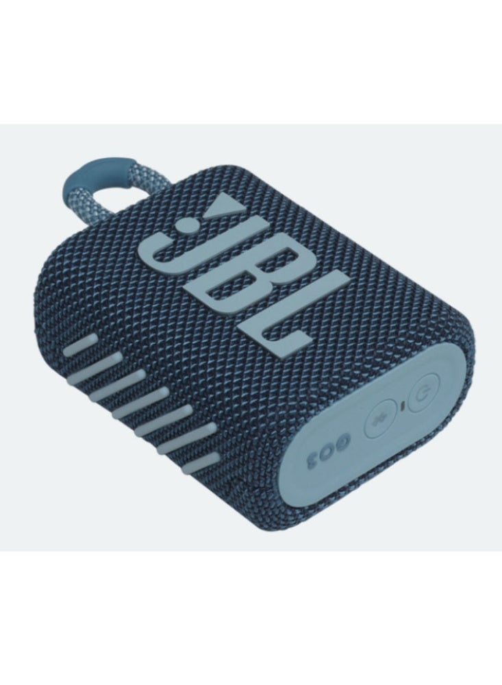 JBL GO 3 Portable Bluetooth Speaker Blue - Image 4