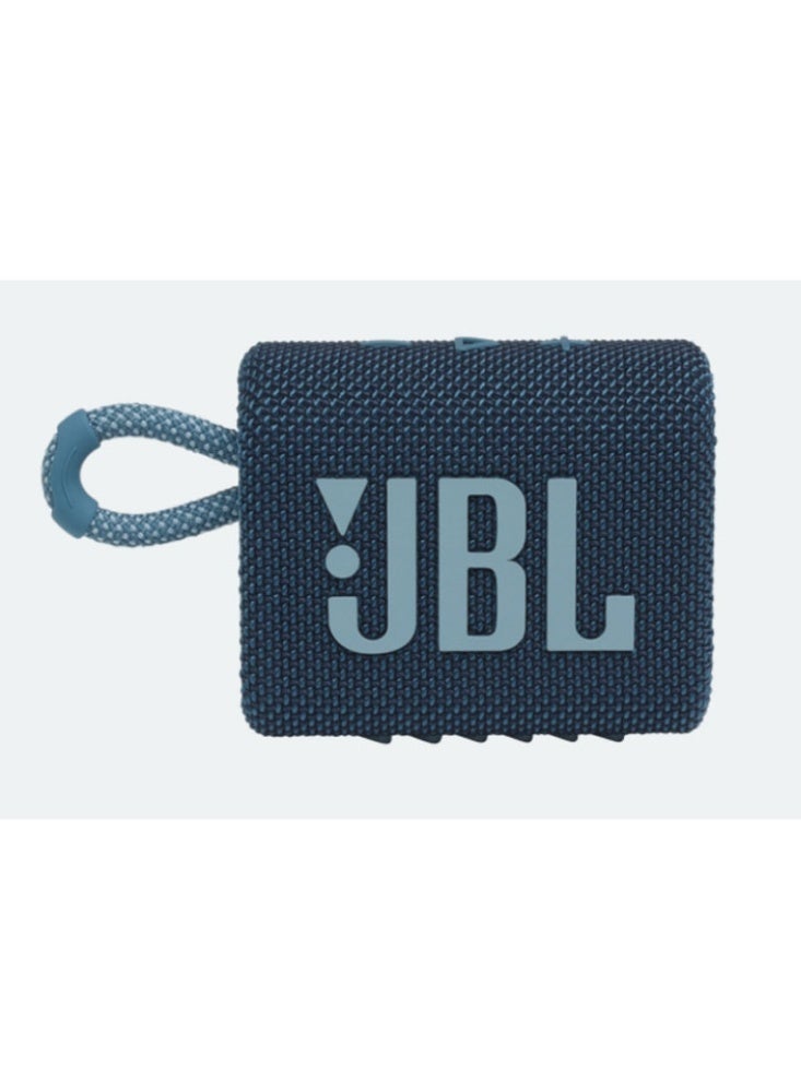 JBL GO 3 Portable Bluetooth Speaker Blue - Image 1