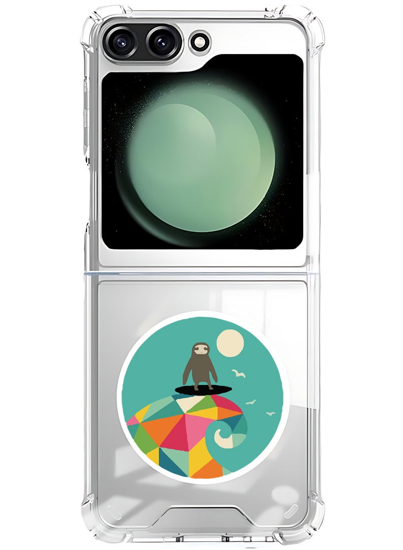 Theodor Magnetic Case for Samsung Galaxy Z Flip 5 Compatible with MagSafe Wireless Charging, Shockproof Phone Bumper Cover Surfs - Image 1