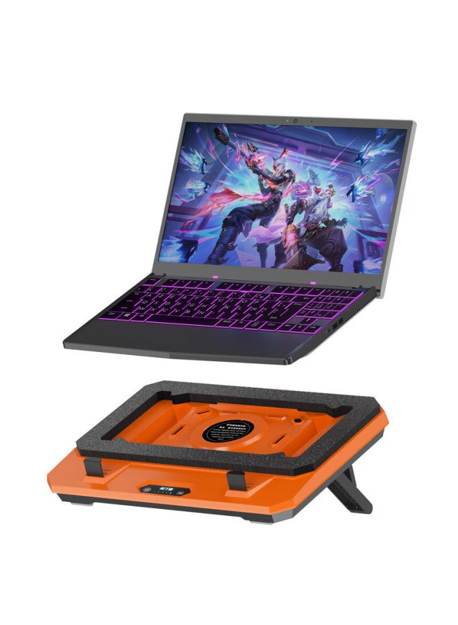 IETS GT300 Upgraded Laptop Cooling Pad with Adjustable Stand, Turbo Cooler for Fast Cooling, 10-17 Inch Gaming Laptop, Flexible Sealing Ring, with Adjustable Air Filter Clamp (orange) - Image 4