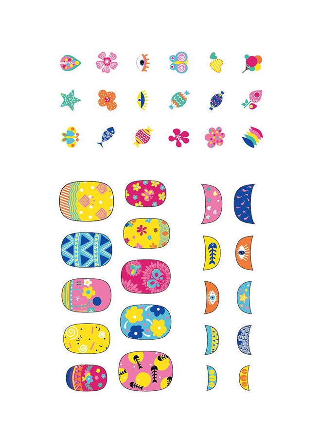 Avenir ملصقات أظافر لامعة زهور | تصاميم عصرية ذات موضوع! مع ٣٨ ملصق ملون ومؤقت موضة - Image 3