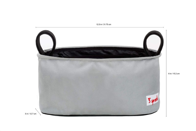 3 Sprouts Universal Stroller Organizer with Cup Holder - Durable Stroller Caddy Accessory for Storage, Stroller Bag, Whale - Image 3