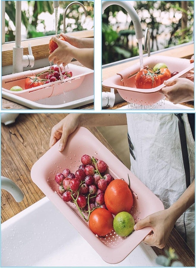 Cyrox Kitchen Sink Colander, Extendable Strainer Basket Over The Sink for Wash Vegetables and Fruits, Drain Cooked Pasta and Dry Dishes (1Pcs) - Image 2