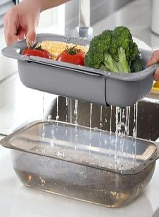 Cyrox Kitchen Sink Colander, Extendable Strainer Basket Over The Sink for Wash Vegetables and Fruits, Drain Cooked Pasta and Dry Dishes (1Pcs) - Image 4