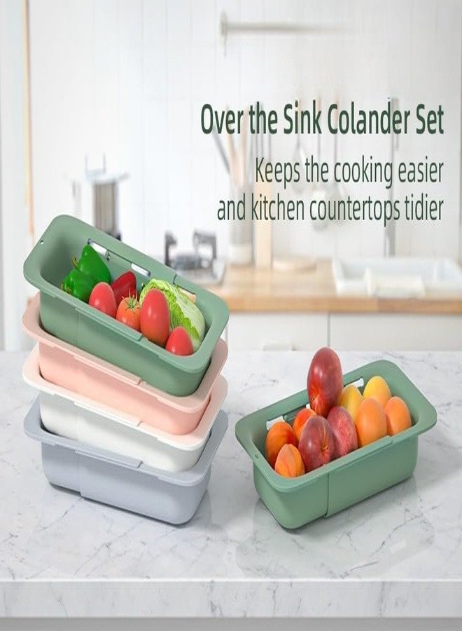 Cyrox Kitchen Sink Colander, Extendable Strainer Basket Over The Sink for Wash Vegetables and Fruits, Drain Cooked Pasta and Dry Dishes (1Pcs) - Image 5