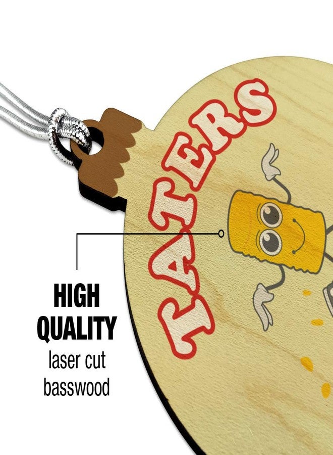GRAPHICS & MORE Taters Not Haters Tots Funny Humor Wood Christmas Tree Holiday Ornament - Image 3