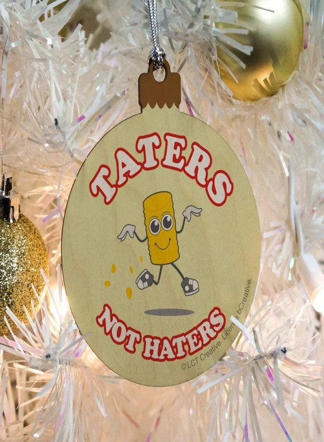 GRAPHICS & MORE Taters Not Haters Tots Funny Humor Wood Christmas Tree Holiday Ornament - Image 5