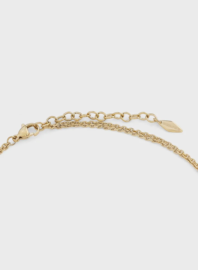POLICE Stainless Steel Necklace With Crystals