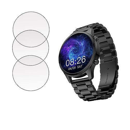 SAEMPIRE Smartwatch Screen Guard Protector For Noise Halo Plus Smartwatch (1.46') Bubble Free, HD Clear, Full Cover(Not A Tempered Glass) (Pack Of 3 Pc) - Image 1