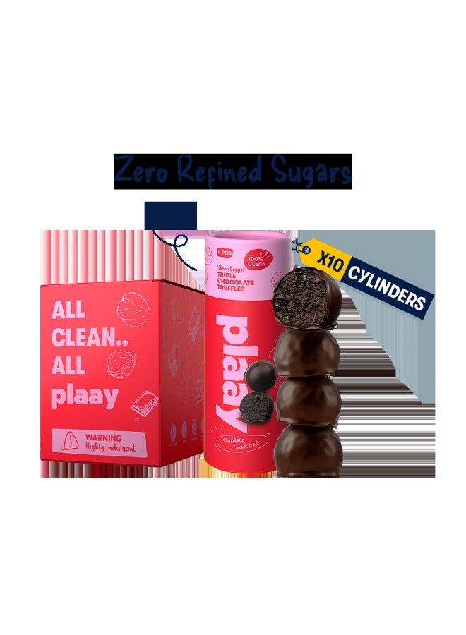 Plaay Triple Chocolate Truffles 10x60g - Image 1
