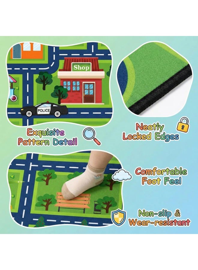 HBUFBUQ Road Map Carpet for Kids - Kids Rugs for Playroom Car Rugs for Playroom Toy Cars Play Mats for Floor City Rug Play Mat, 2. 5x4 Feet - Image 4
