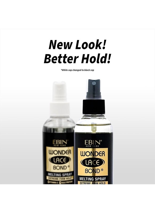 EBIN NEW YORK Wonder Bond Melting Spray 8oz/ 250ml - Extreme Firm Hold (Supreme) | No Reside, Long Lasting Formula with Protecting Edges, Gives Undetectable and Natural Look  - Image 4