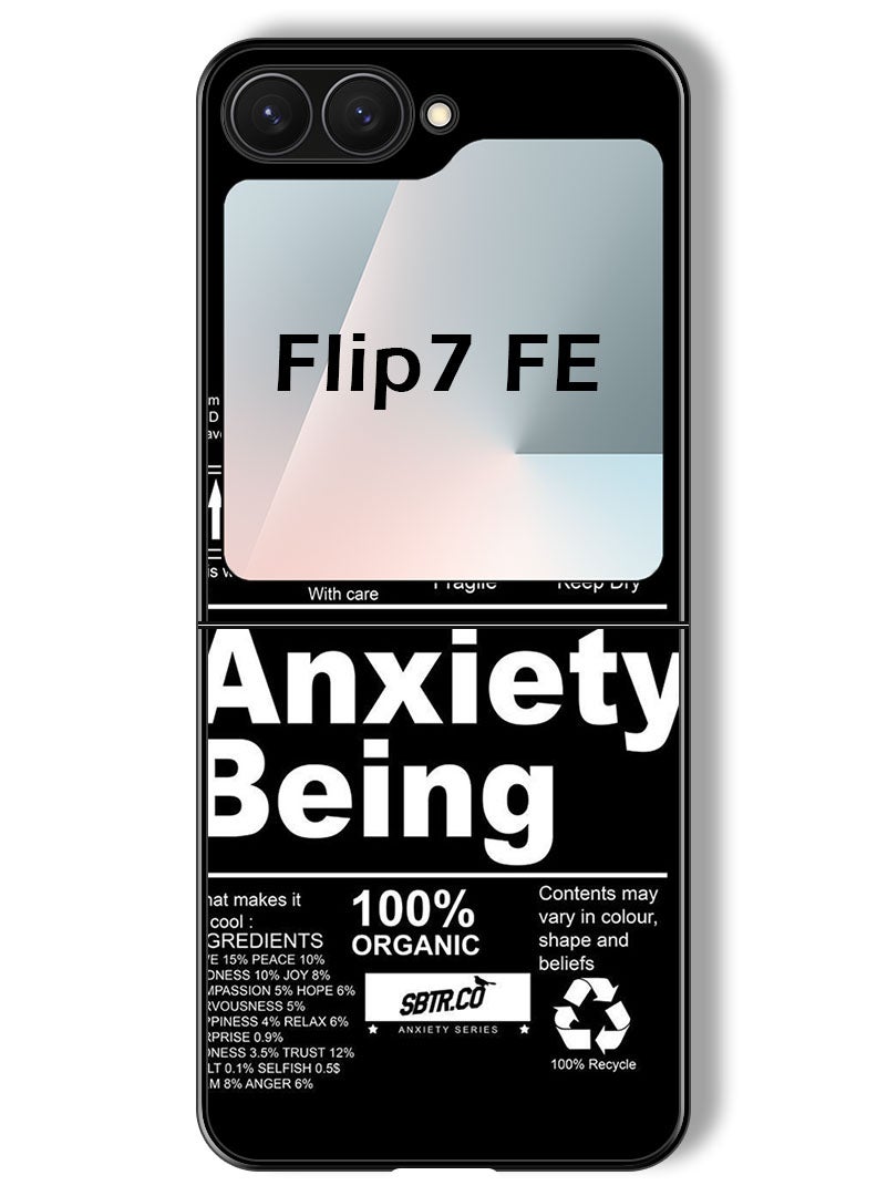 Theodor Case Compatible with Samsung Galaxy Z Flip 7 FE 6.7 Inch Protection Shockproof Bumper Cover Anxiety Being - Image 1