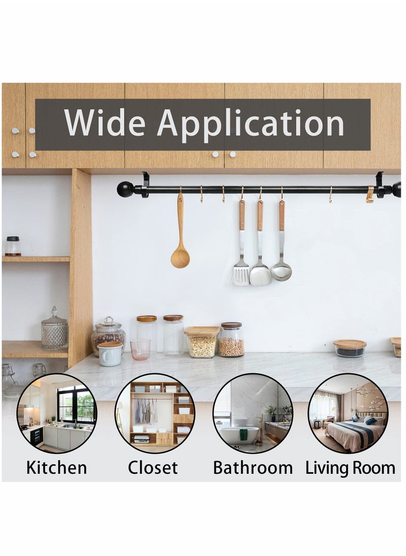 Curtain Rod Bracket, Ceiling Mount Bracket, Aluminum Alloy Closet Rod Bracket with Plastic Buckle, Heavy Duty Curtain Rod Bracket with Matching Screws - Image 5