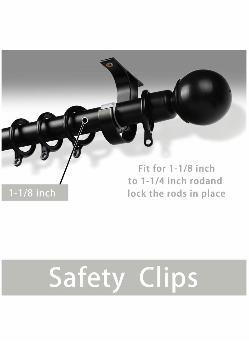 Curtain Rod Bracket, Ceiling Mount Bracket, Aluminum Alloy Closet Rod Bracket with Plastic Buckle, Heavy Duty Curtain Rod Bracket with Matching Screws - Image 3