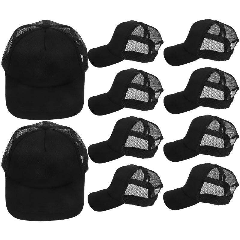 10pcs Sublimation Blank Hats Mesh Baseball Caps Heat Transfer Printing Hats for DIY - Image 1