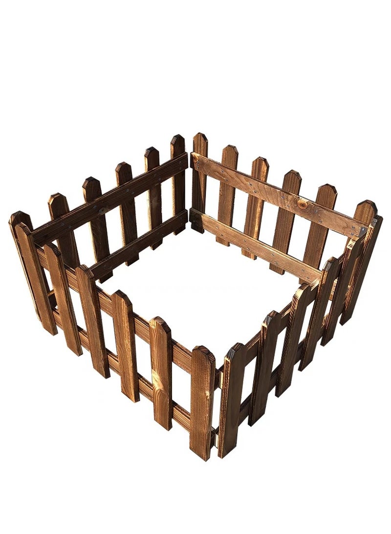 LINGWEI Wooden Fence Garden Edging Border 160x40x1cm - Image 2