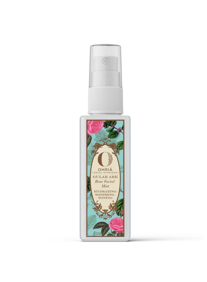 OHRIA Ayurveda Gulab Ark Rose Facial Mist Hydrating Soothing & Toning 50Ml - Image 1