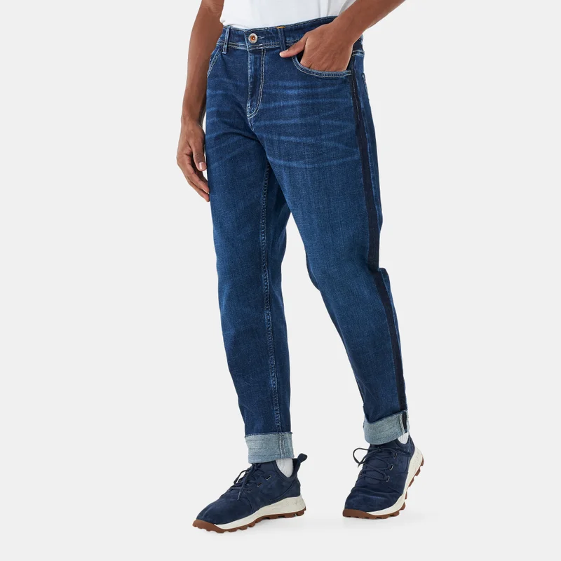 Timberland Men's Washed Comfort Tapered Denim Jeans