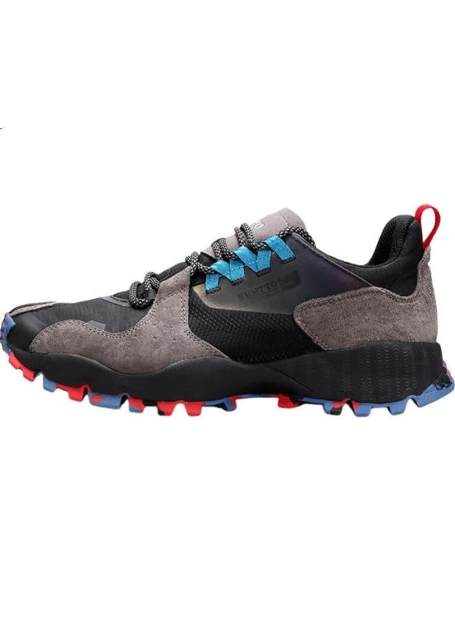 HUMTTO Men'S Outdoor Climbing Shoes Comfortable Breathable Hiking Shoes Anti-Slip Wear-Resistant Mountaineering Shoes Deep Grey-Black Size 45 - Image 3