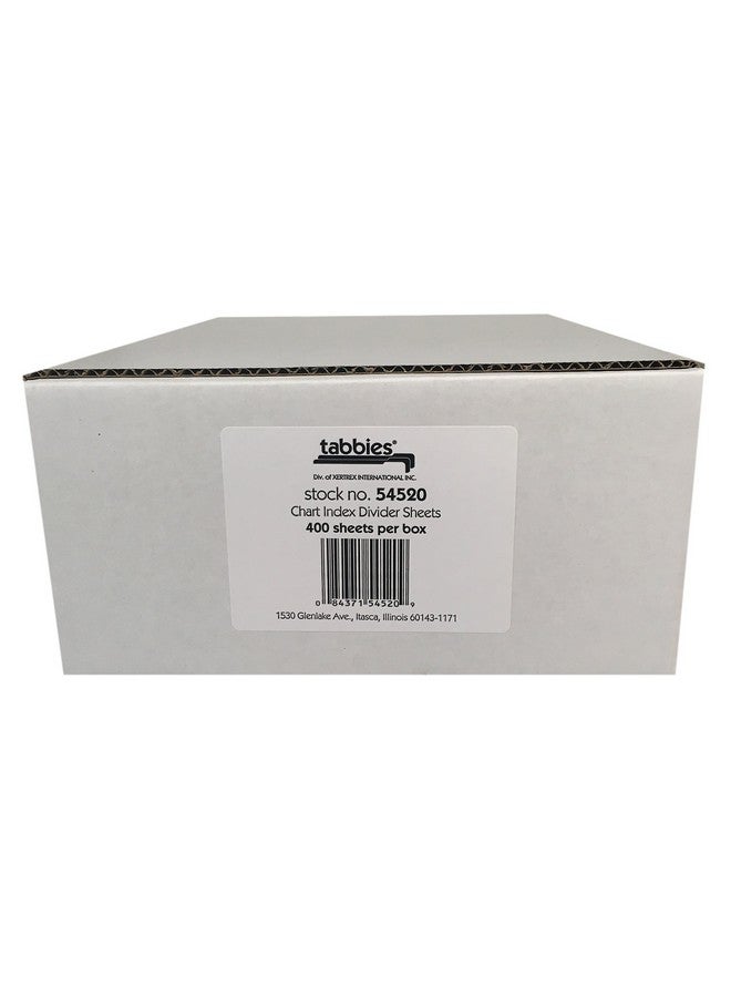 tabbies , Tab54520, Medical Chart Index Divider Sheets, 400 / Box , White - Image 3