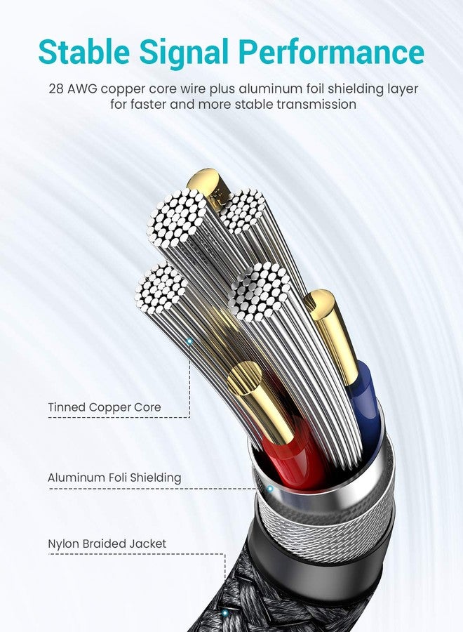 AINOPE 10FT USB 3.0 Extension Cable Type A Male to Female Extension Cord Durable Braided Material High Data Transfer A TO C Compatible with USB Keyboard,Mouse,Flash Drive, Hard Drive,Printer-Black - Image 3