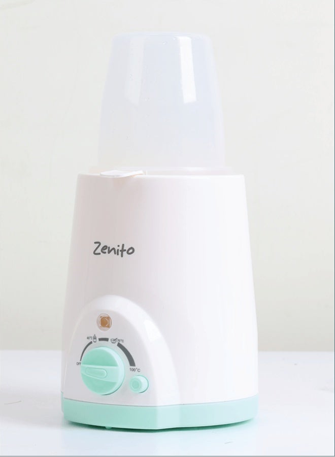 Zenito Baby Bottle Warmer, Fast & Even Heating for Milk, Formula & Baby Food, Auto Shut-Off, Temperature Control & LED Display, Compact & Safe Bottle Heater for Home & Travel - White - Image 1
