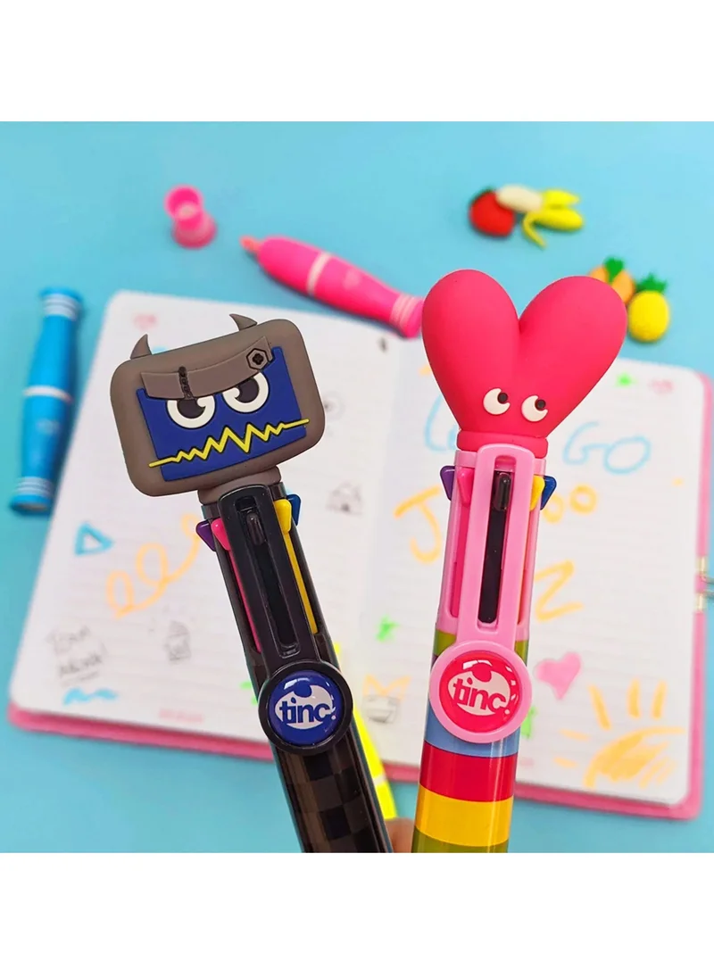 Tinc Colourful Novelty Heart Pen, Multi-Ink