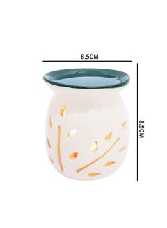 PeepalComm PeepalComm Ceramic Aroma Diffuser with 2 Rose Aroma Oil with 2 Tlight Candle Free for Home Office Hotel Spa  - Image 2