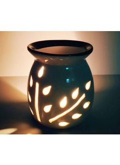 PeepalComm PeepalComm Ceramic Aroma Diffuser with 2 Rose Aroma Oil with 2 Tlight Candle Free for Home Office Hotel Spa  - Image 4