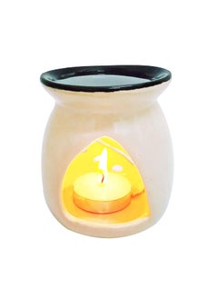 PeepalComm PeepalComm Ceramic Aroma Diffuser with 2 Rose Aroma Oil with 2 Tlight Candle Free for Home Office Hotel Spa  - Image 3