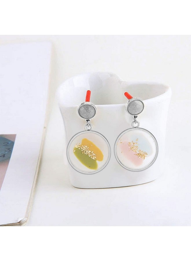 Oubaka 100Pcs Open Bezels For Resin,Hollow Frame Pendants Blank Resin Pendants Open Bezel Pendants Backs Geometric Pressed Flower Frame For Jewelry Making,Diy Resin Crafts(K Gold,White K) - Image 3