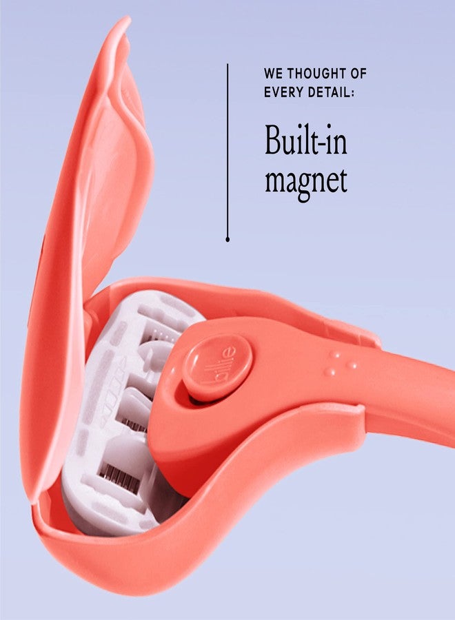 Billie 5-Blade Women’s Razor Travel Case - Take Your Razor To-Go - Magnetic Top - Easy Storage - Portable & Convenient - Coral - Image 3