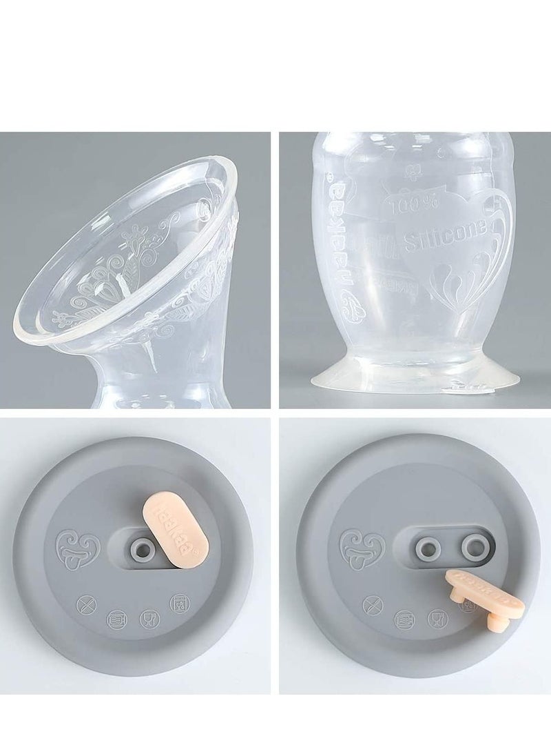 haakaa Breast Pump Manual With Suction Base 100% Food Grade Silicone BPA, PVC And Phthalate Free 5oz/100ml  - Image 5