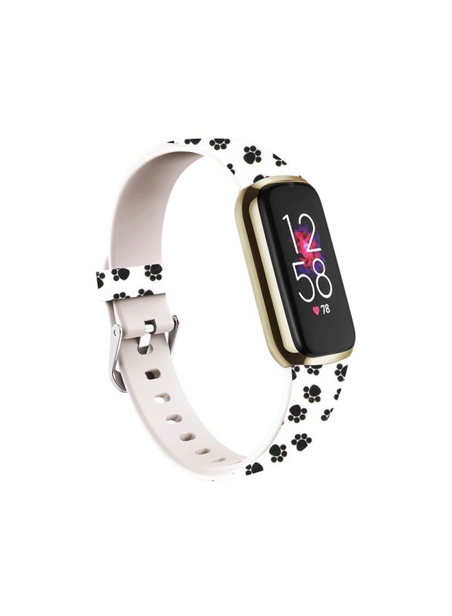 Replacement Strap For Fitbit Luxe Special Edition Printing Silicone Watch Band, Size: S Feet