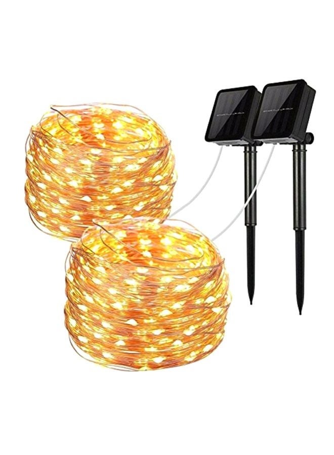 NIBEMINENT 100-Piece Solar String LED Light White/Black 33meter