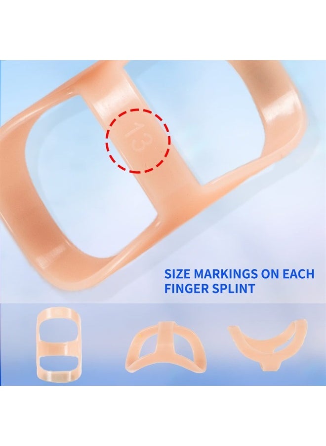 GHORTHOUD 6 Pcs Finger Splints - Finger Splint Kit for Arthritis, Mallet Finger - Thumb Splint, Trigger Finger Splint For Thumb, Middle, Pinky or Ring Finger (Sizes 13, 14, 15)  - Image 3