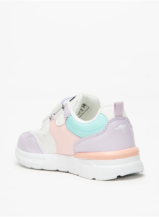 kangaROOS - Girls' Panelled Sports Shoes with Hook and Loop Closure - Image 1