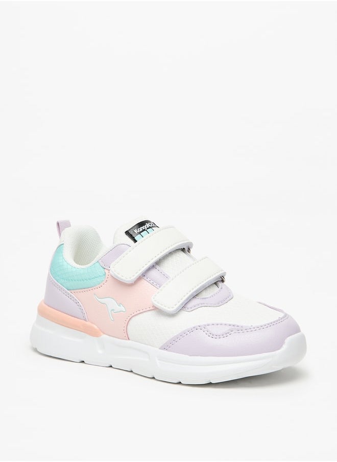kangaROOS - Girls' Panelled Sports Shoes with Hook and Loop Closure - Image 1